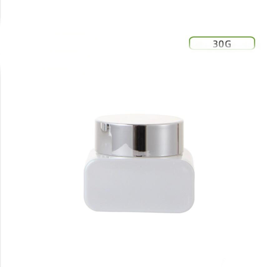 Gel Refill Pack - 30G สีขาวแก้ว jar ฝาปิดเงินหม้อดีบุก day night
