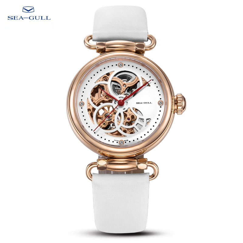 Paper Weight Crystal - นาฬิกาข้อมือผู้หญิง Seagull Openwork Dial Mechanical ขนาด