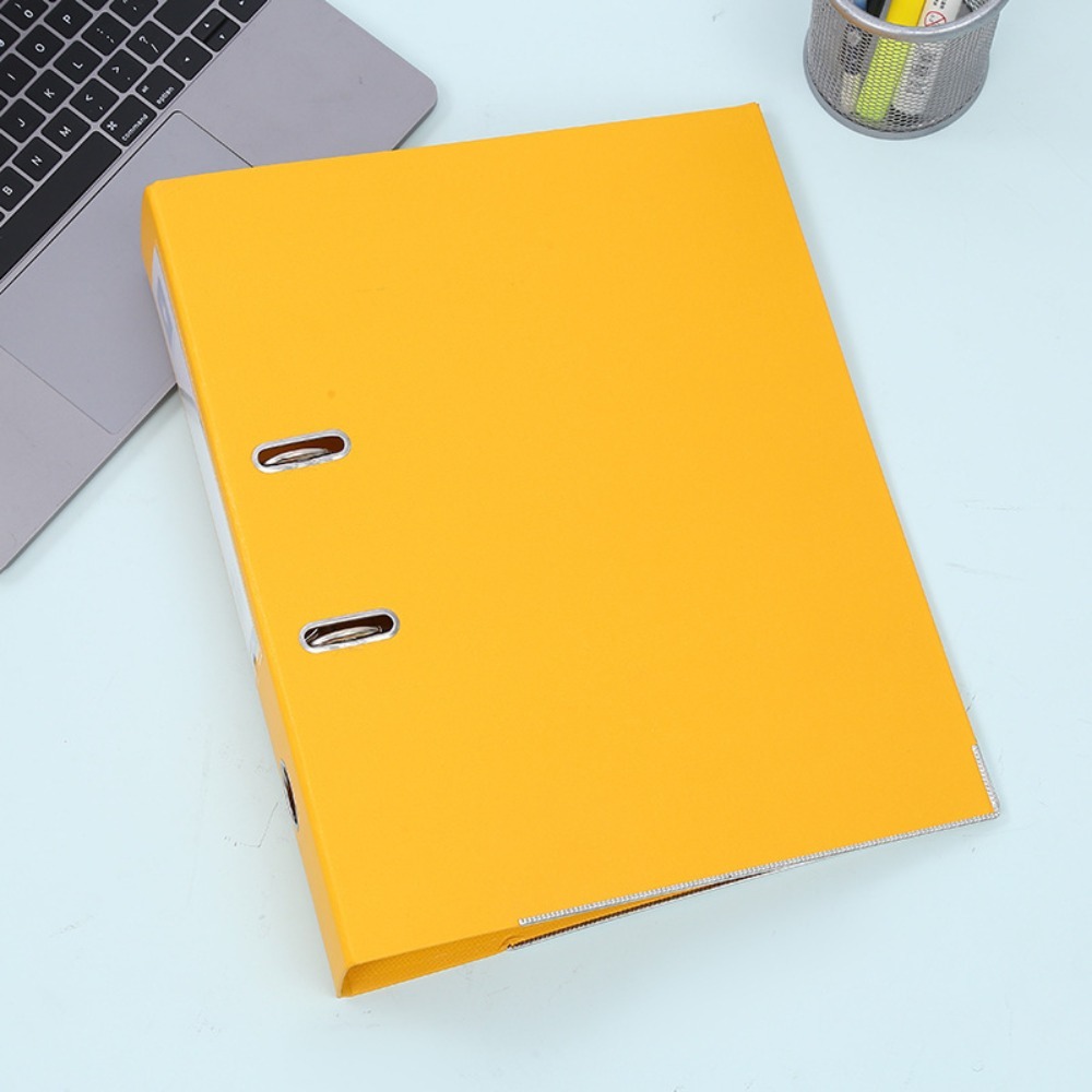 Binder A4 Lever - แฟ้มเอกสารแบบคู่ห่วงพกพา แฟ้มคู่ห่วง A4 แฟ้มพลาสติกความจุสูงแบบสองรู อุปกรณ์สำนักงาน