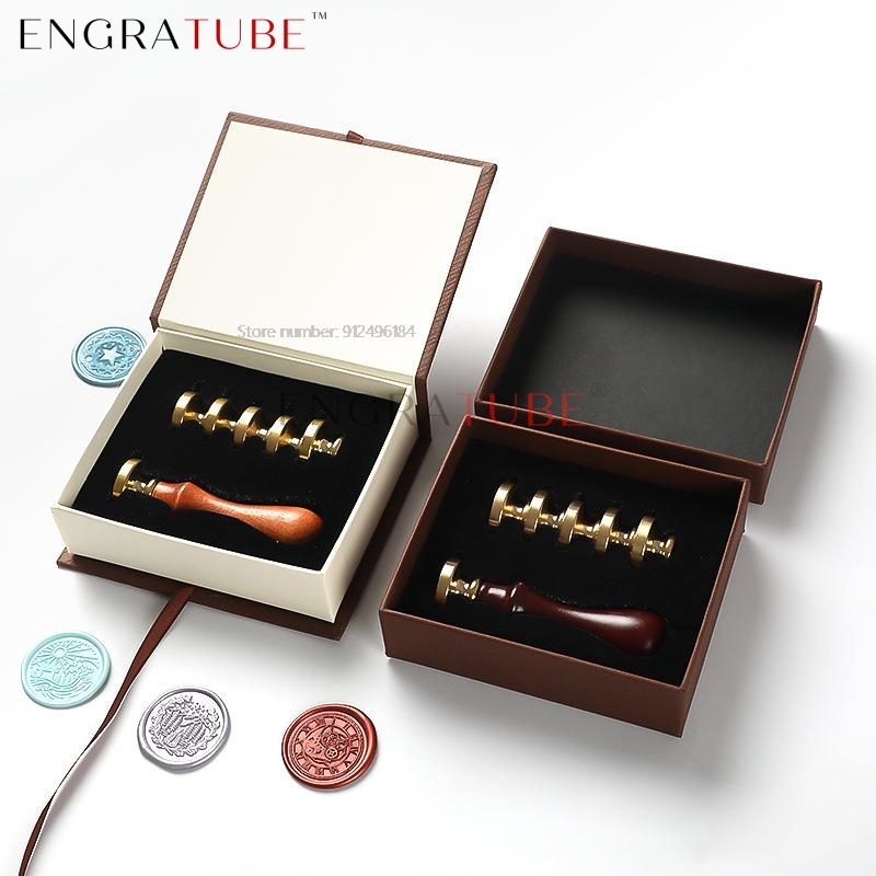 6 ทองแดง WAX Seal แสตมป์หัวชุด - Wax Seal Stamp Set บทวิจารณ์และราคา