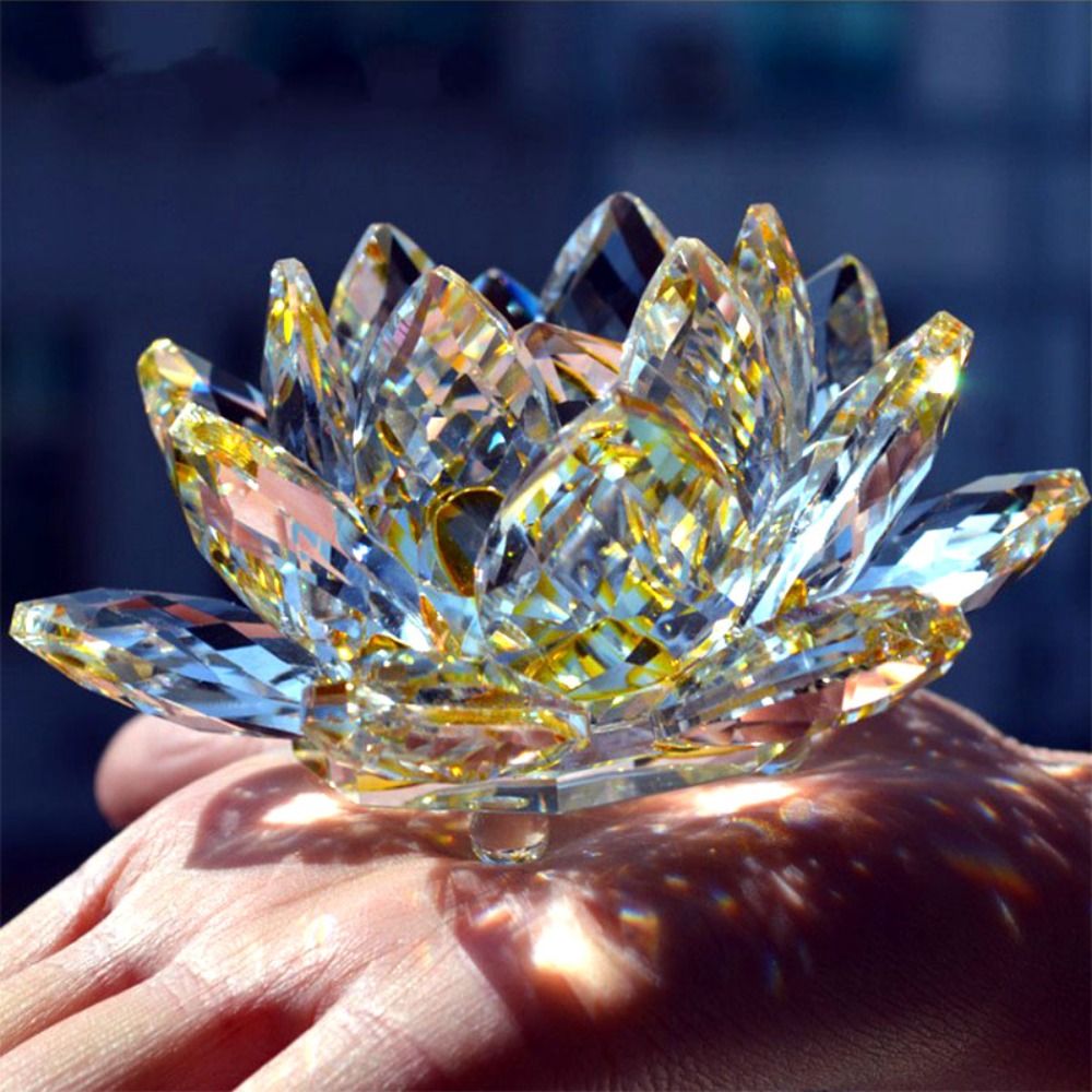คริสตัล Lotus Flower Figurine  - Paper Weight Crystal บทวิจารณ์และราคา