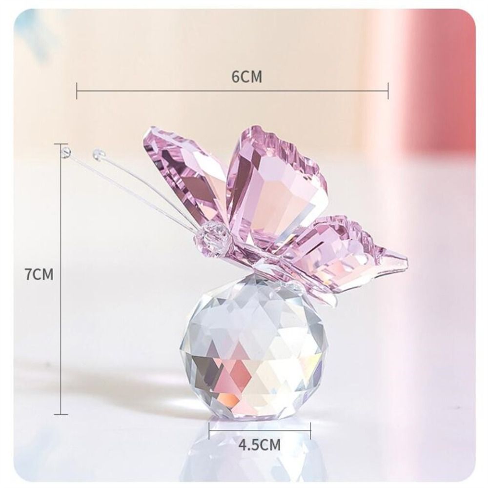 ผีเสื้อคริสตัลพร้อมลูกบอลแกะสล - Paper Weight Crystal บทวิจารณ์และราคา